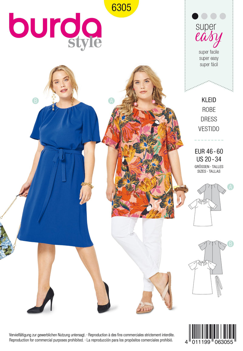 Burda Style Plus Size Sportswear Sewing Pattern for Stylish Outfits B6305