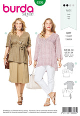 Burda Style Plus Size Top/Vest Sewing Pattern for Stylish Creations B6306