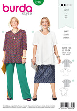 Burda Style Plus Size Top/Vest Sewing Pattern for Stylish Creations B6307