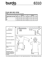 Burda Style Misses Dress Sewing Pattern for Stylish Creations B6310