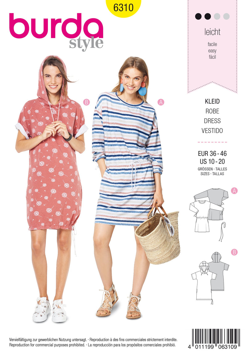 Burda Style Misses Dress Sewing Pattern for Stylish Creations B6310