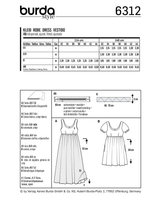 Burda Style Misses Dress Sewing Pattern for Stylish Creations B6312