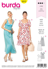 Burda Style Misses Dress Sewing Pattern for Stylish Creations B6312