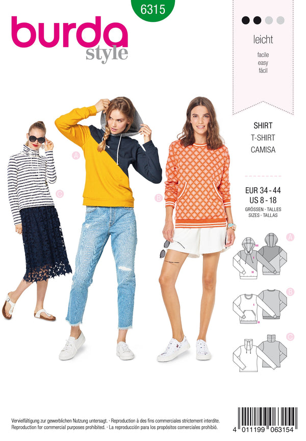 Burda Style Misses Top/Vest Sewing Pattern for Stylish Creations B6315