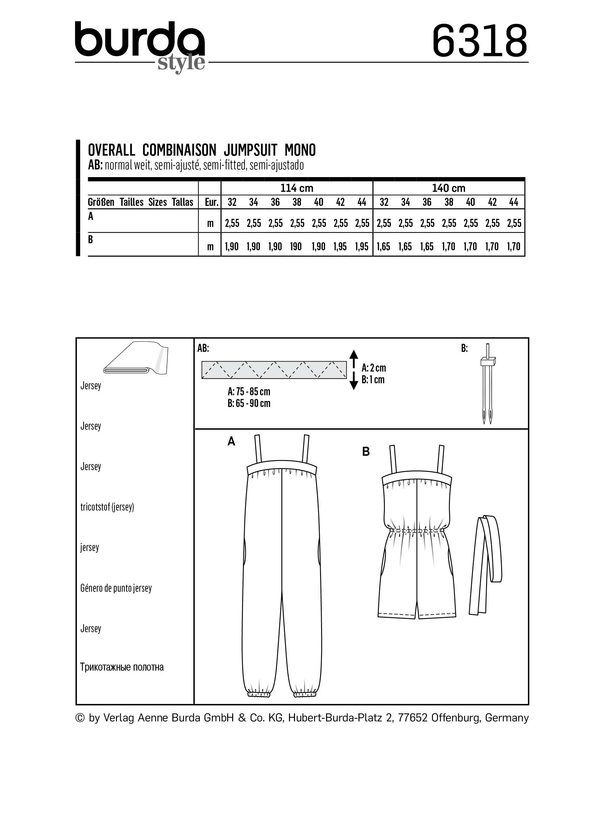 Burda Style Misses Sportswear Sewing Pattern for Stylish Outfits B6318