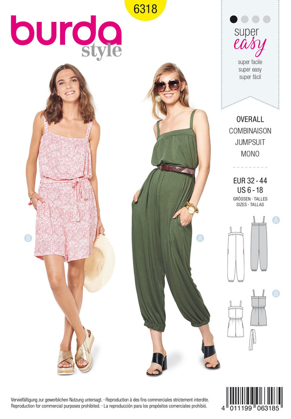 Burda Style Misses Sportswear Sewing Pattern for Stylish Outfits B6318