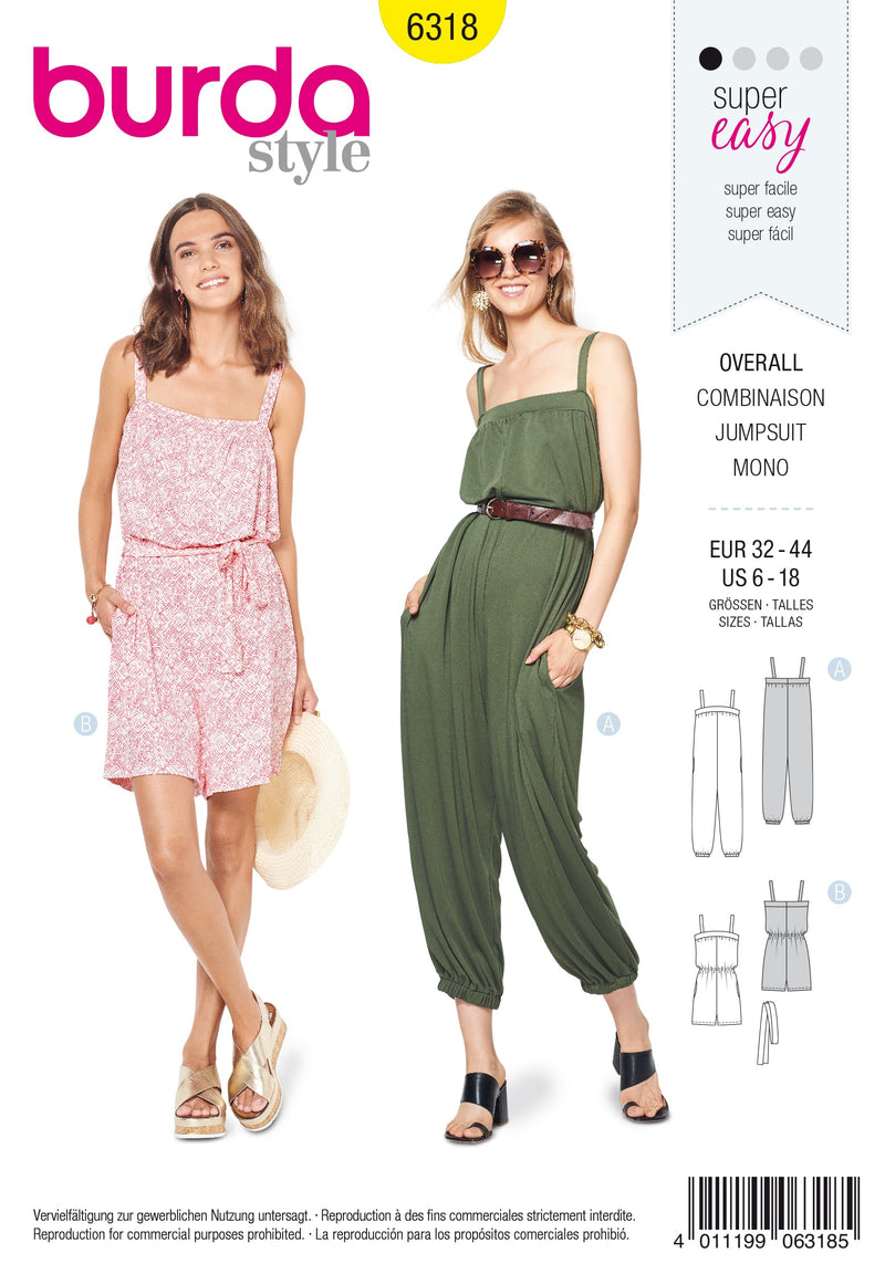Burda Style Misses Sportswear Sewing Pattern for Stylish Outfits B6318