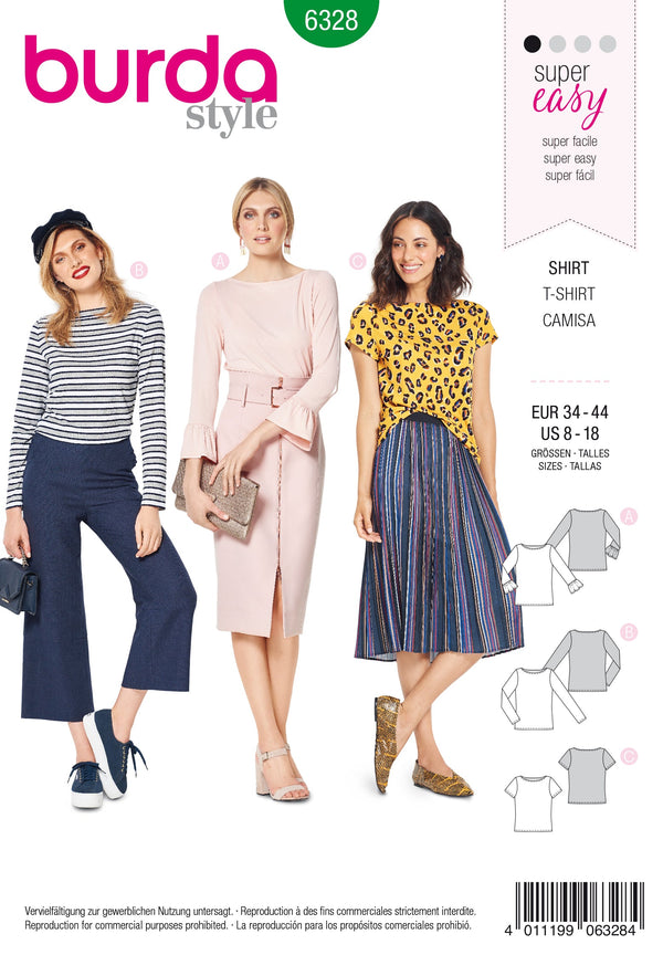 Burda Style Misses Top/Vest Sewing Pattern for Stylish Creations B6328