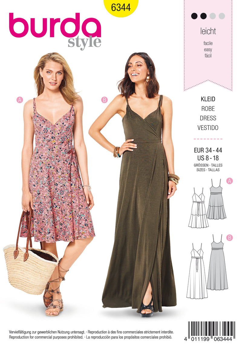 Burda Style Misses Dress Sewing Pattern for Stylish Creations B6344
