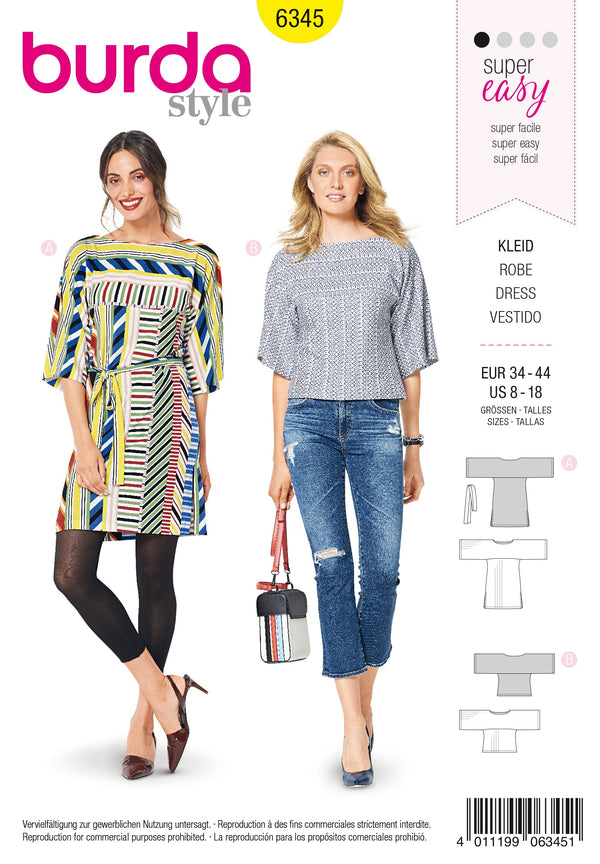Burda Style Misses Sportswear Sewing Pattern for Stylish Outfits B6345
