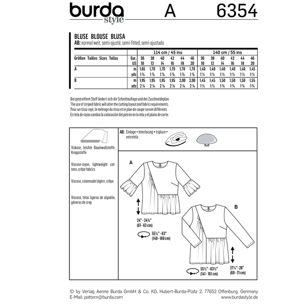 Burda Style Misses Top Vest Sewing Pattern for Stylish Creations B6354