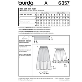 Burda Style Misses Skirt and Pants Sewing Pattern Guide B6357