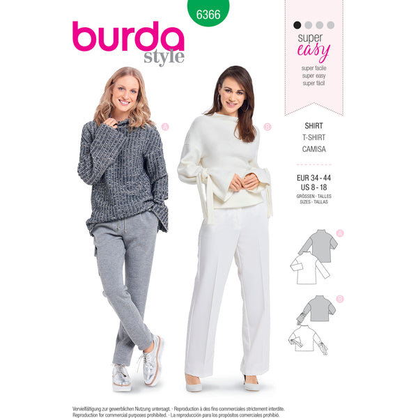 Burda Style Misses Top Vest Sewing Pattern for Stylish Creations B6366