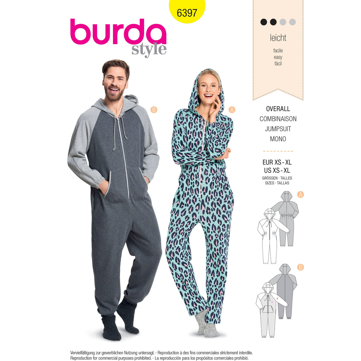Burda Style Unisex Sportswear Sewing Pattern for Stylish Creations B6397