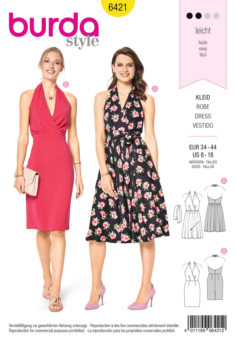 Burda Style Miss Dress Sewing Pattern for Stylish Creations B6421