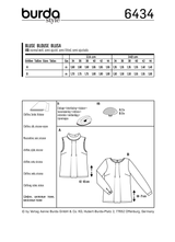 Burda Style Misses Blouse Sewing Pattern for Stylish Creations B6434