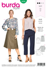 Burda Style Misses Blouse Sewing Pattern for Stylish Creations B6434