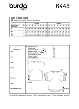 Burda Style Plus Size T-Shirt Sewing Pattern for Stylish Creations B6445