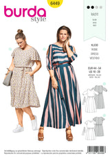 Burda Style Plus Size Dress Sewing Pattern for Stylish Creations B6449