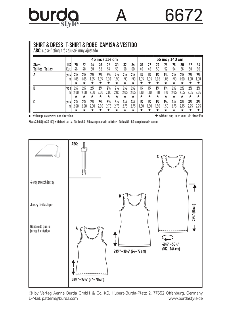 Burda Style Plus Shirt Dress Sewing Pattern for Stylish Creations B6672