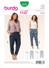 Burda Style Plus Pants Sewing Pattern for Stylish Creations B6678