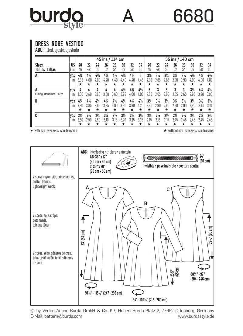 Burda Style Plus Dress: Stylish Sewing Pattern for Every Occasion B6680