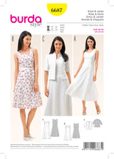 Burda Style Miss Dress Jacket Sewing Pattern for Stylish Outfits B6687
