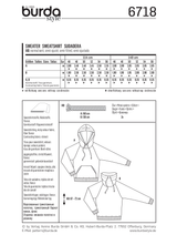 Burda Style Men's Sweatshirt Sewing Pattern for Stylish Creations B6718