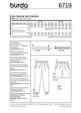 Burda Style Men's Pants Sewing Pattern for Stylish Creations B6719