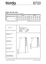 Burda Style Misses Skirt Sewing Pattern for Stylish Creations B6733