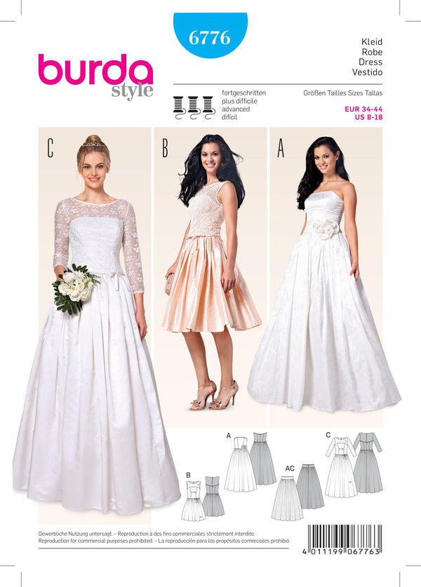 Burda Style Dress Misses Sewing Pattern for Stylish Creations B6776