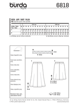 Burda Style Skirt/Pants Misses Sewing Pattern for Stylish Outfits B6818