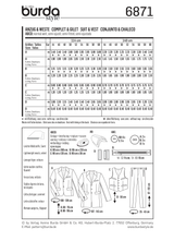 Burda Style Men's and Boys' Top/Vest Sewing Pattern B6871