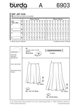 Burda Style Skirts Sewing Pattern for Stylish Creations B6903