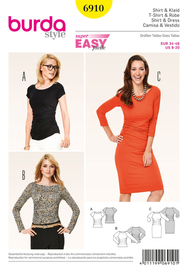 Burda Style Dresses: Stylish Sewing Pattern for Every Occasion B6910