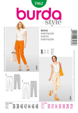 Burda Style Stylish Pant Sewing Pattern for Fashion Enthusiasts B7062