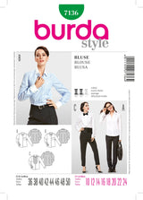 Burda Style Blouse Sewing Pattern for Stylish Creations B7136