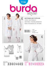 Burda Style Historic Undergarments Sewing Pattern for Vintage Style B7156