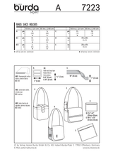 Burda Style Bags: Stylish Sewing Pattern for Creative Projects B7223