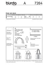 Burda Style Bags: Stylish Sewing Pattern for Creative Projects B7264