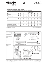 Burda Style Dirndl Dress: Stylish Sewing Pattern for All Levels B7443