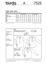 Burda Style Stylish Shirt Sewing Pattern for Fashion Enthusiasts B7525