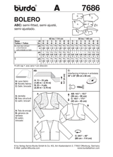 Burda Style Bolero Sewing Pattern for Stylish Creations B7686