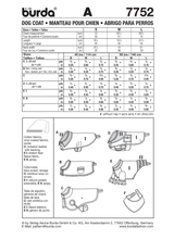 Burda Style Dog Coat Sewing Pattern for Stylish Pets B7752