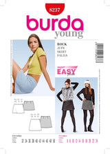 Burda Style Skirt Sewing Pattern for Stylish Creations B8237