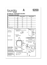 Burda Style Accessories Sewing Pattern for Creative Projects B9200