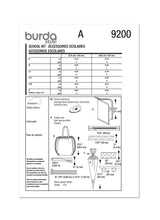 Burda Style Accessories Sewing Pattern for Creative Projects B9200