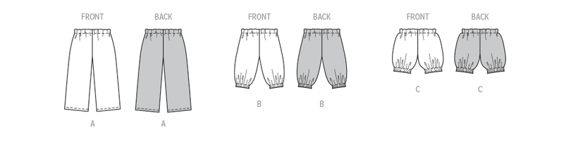 Burda Style Babies Trousers Sewing Pattern for Easy Crafting B9202