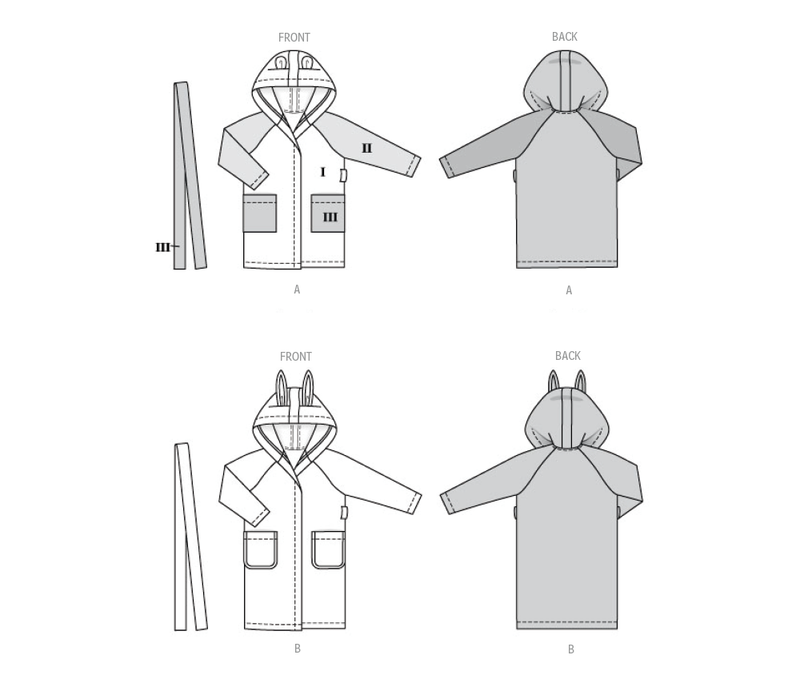 Burda Style Children's Bathrobe Sewing Pattern Guide B9219