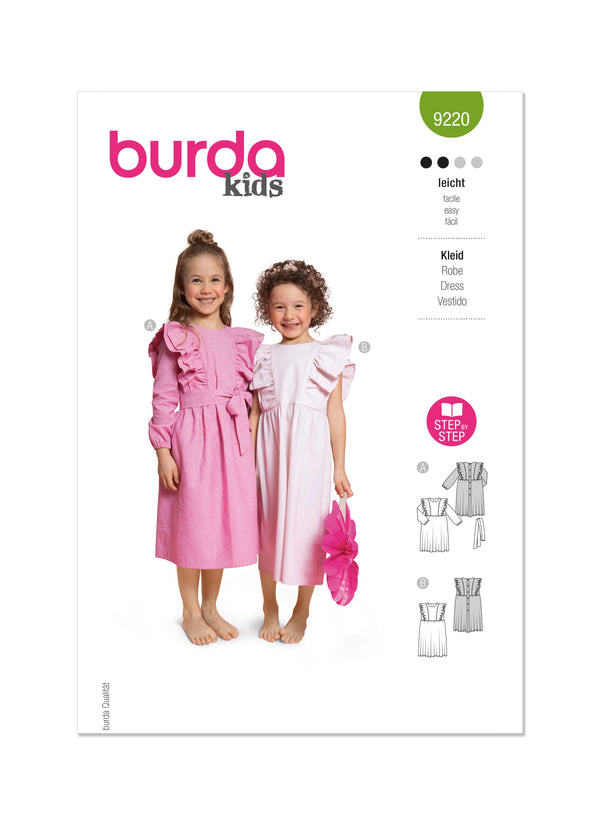 Burda Style Children's Dress Sewing Pattern for Stylish Kids B9220